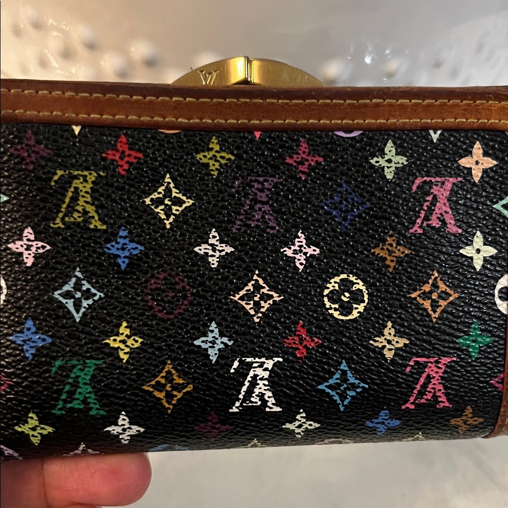 Louis Vuitton Murakami Black Multicolor Wallet - Picture 4 of 12